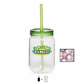 25 Oz. Mason Jar with Starlite Mints - Green